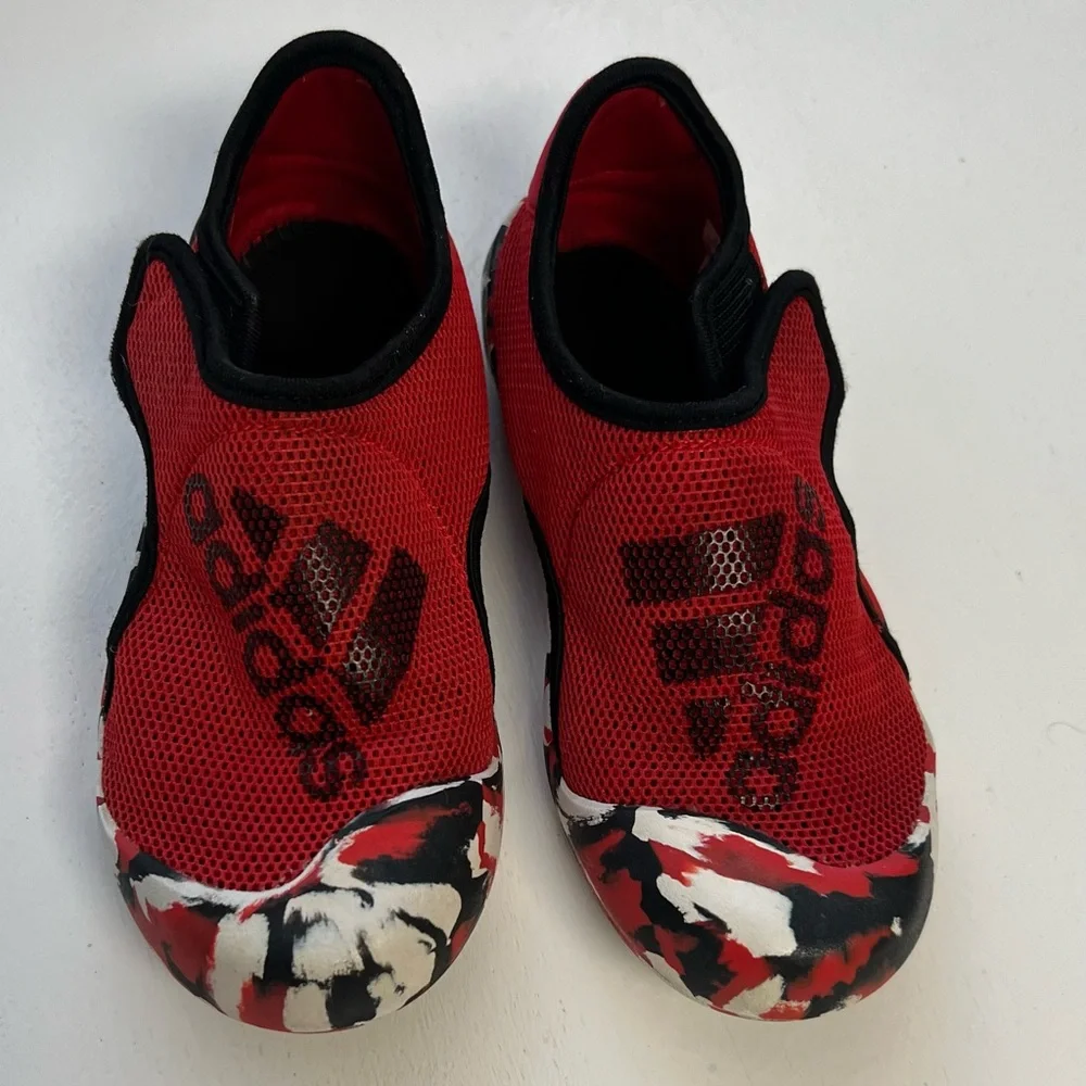 adidas Kids Red Black White Camouflage Water Shoes